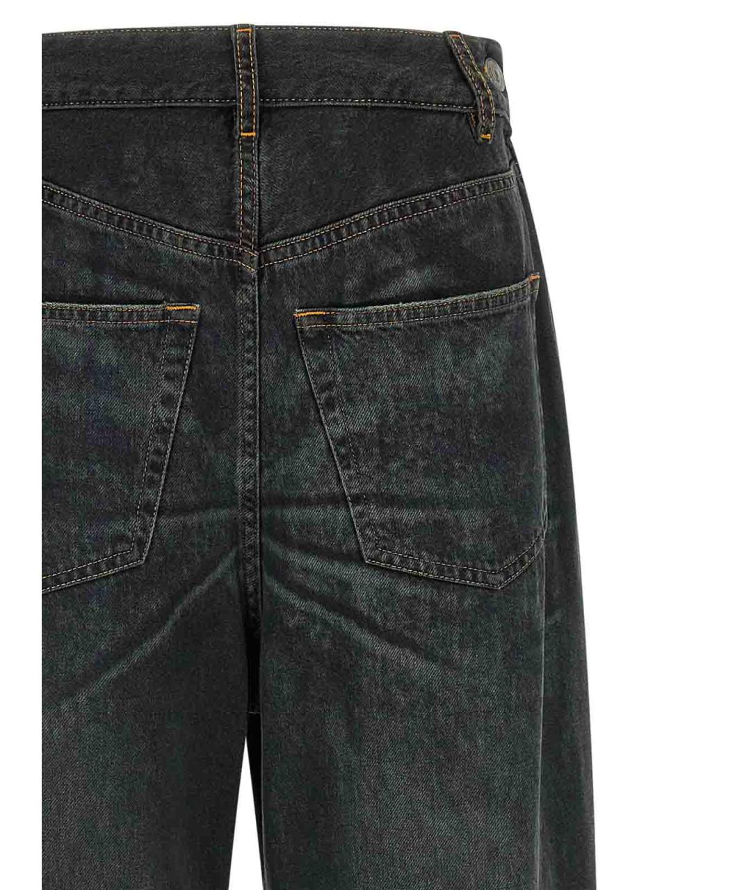 MM6 MAISON MARGIELA Синие хлопковые прямые джинсы, фото 3