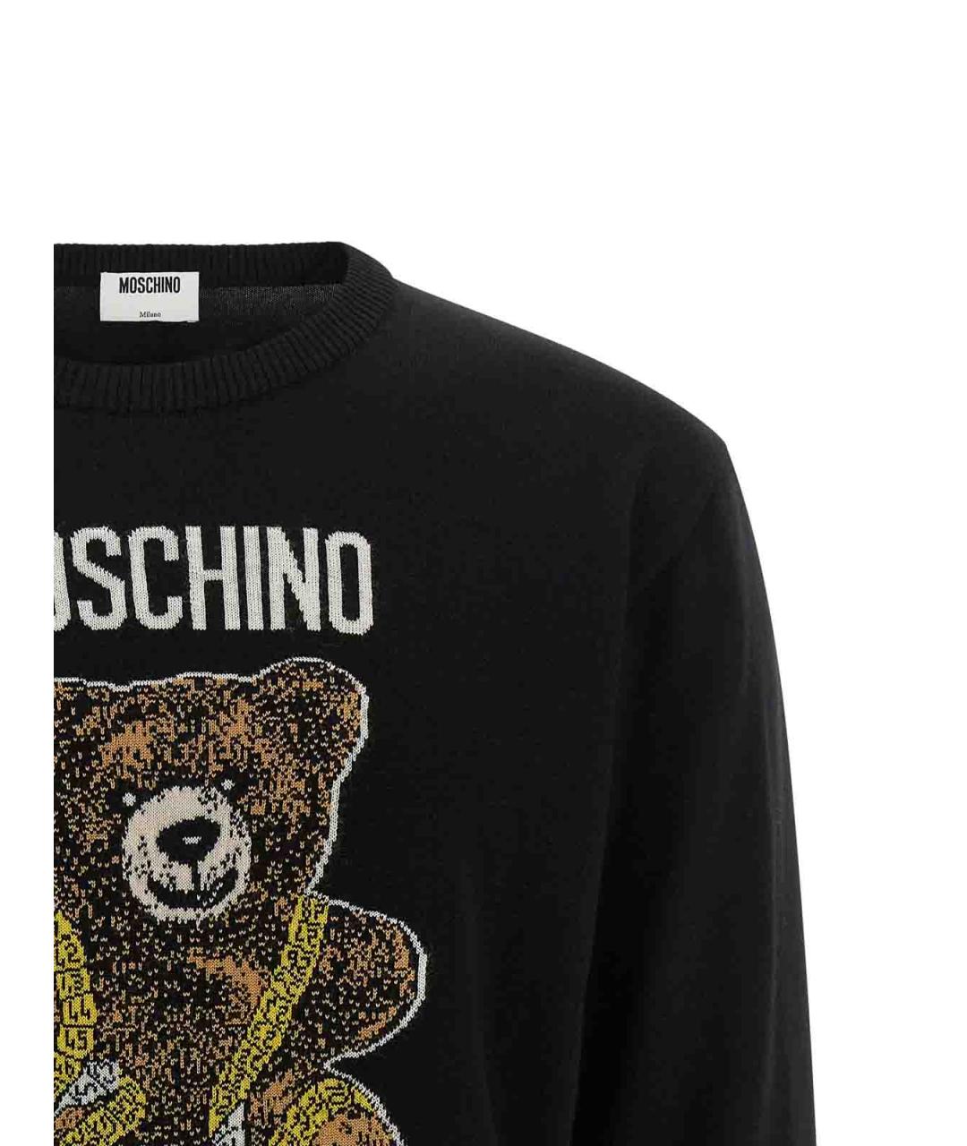 MOSCHINO Черный шерстяной джемпер / свитер, фото 3
