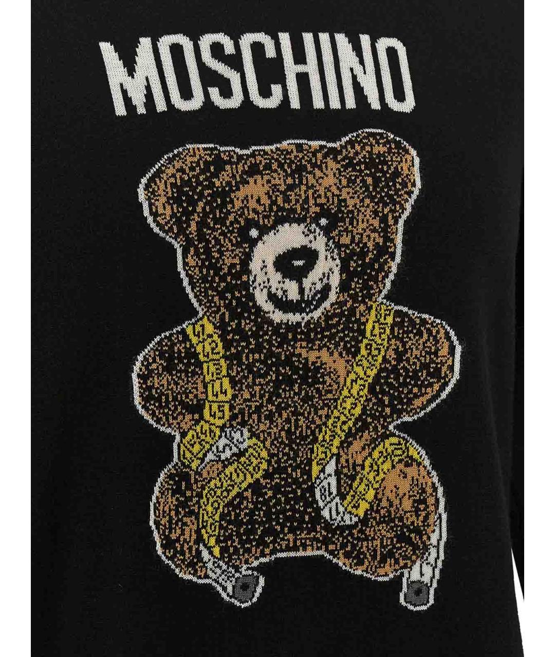 MOSCHINO Черный шерстяной джемпер / свитер, фото 4