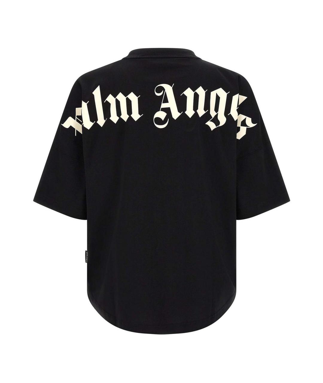 PALM ANGELS Черная хлопковая футболка, фото 2