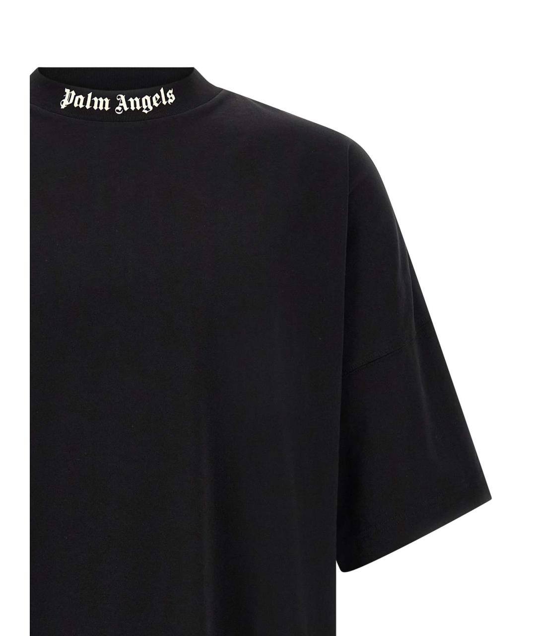 PALM ANGELS Черная хлопковая футболка, фото 3