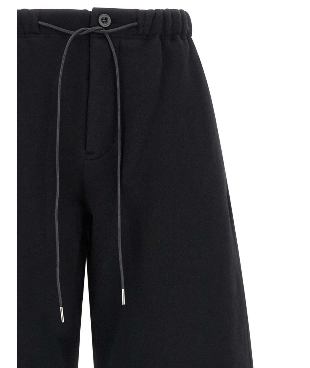 SACAI Черные хлопковые брюки широкие, фото 3
