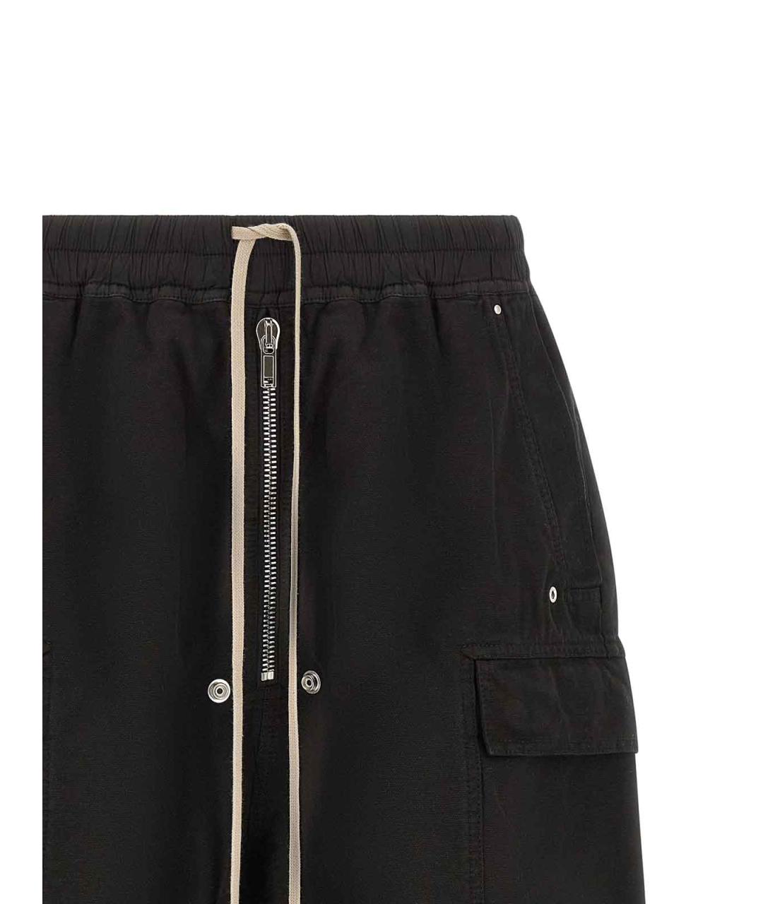 RICK OWENS DRKSHDW Черные хлопковые шорты, фото 3