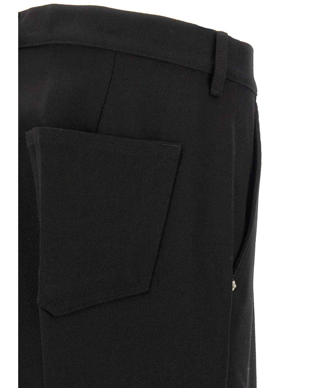 RICK OWENS Черные хлопковые классические брюки, фото 4