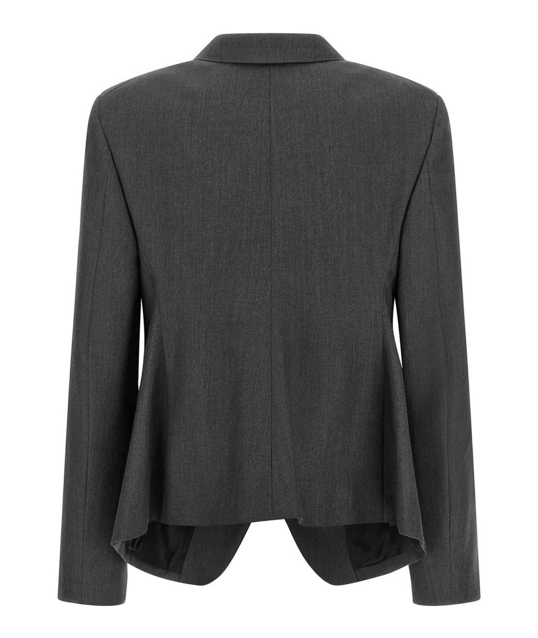 JIL SANDER Серый шерстяной жакет/пиджак, фото 2