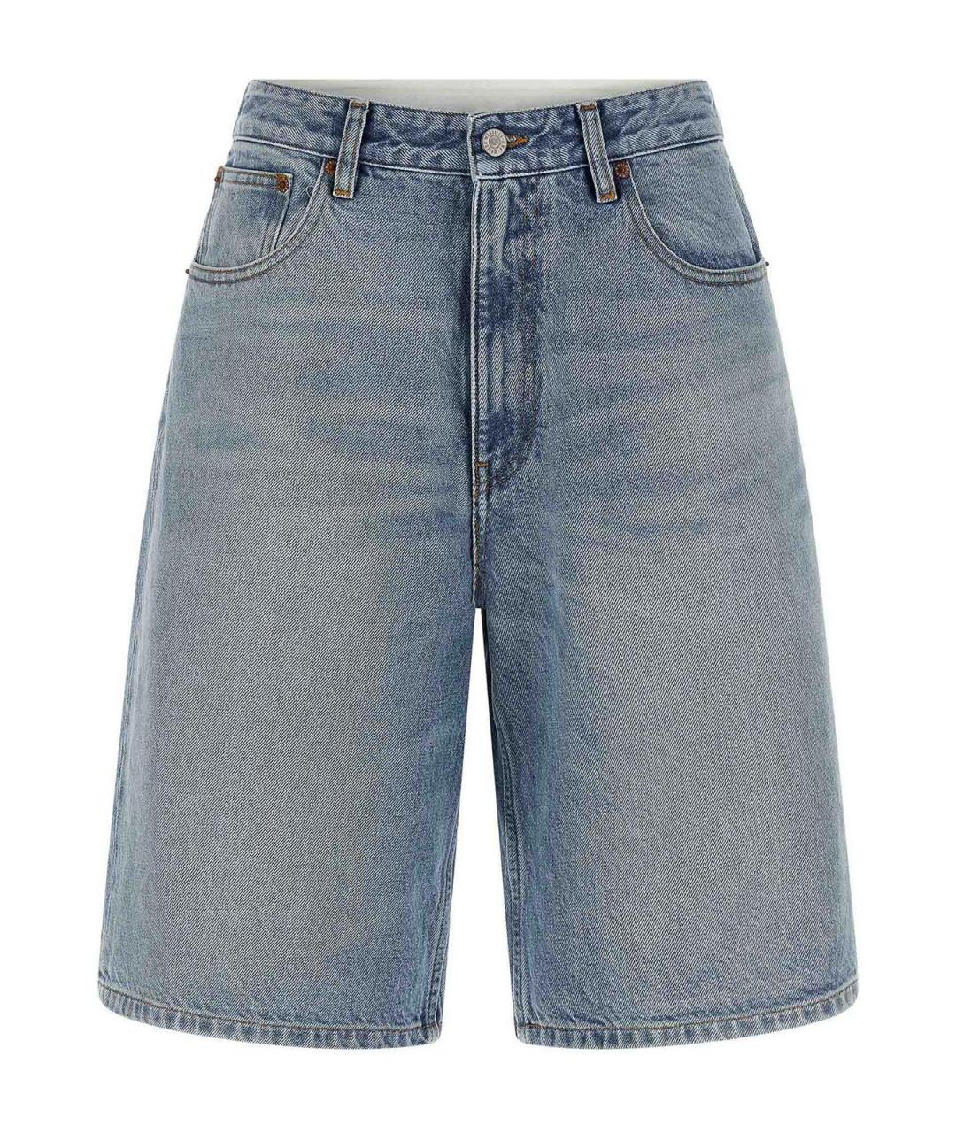 MM6 MAISON MARGIELA Голубые хлопковые шорты, фото 1