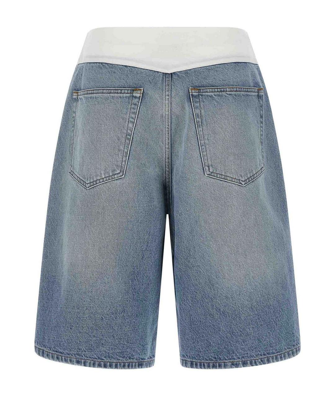 MM6 MAISON MARGIELA Голубые хлопковые шорты, фото 2