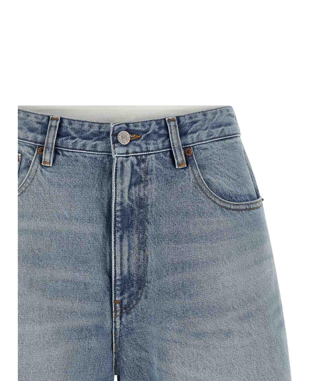 MM6 MAISON MARGIELA Голубые хлопковые шорты, фото 3