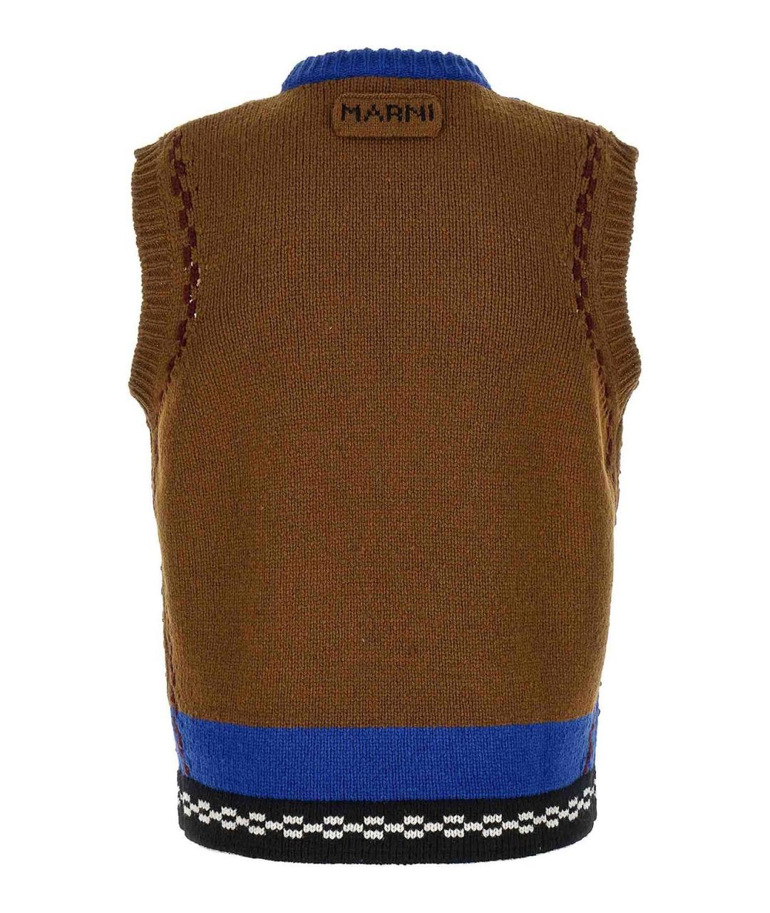 MARNI Мульти шерстяная жилетка, фото 2