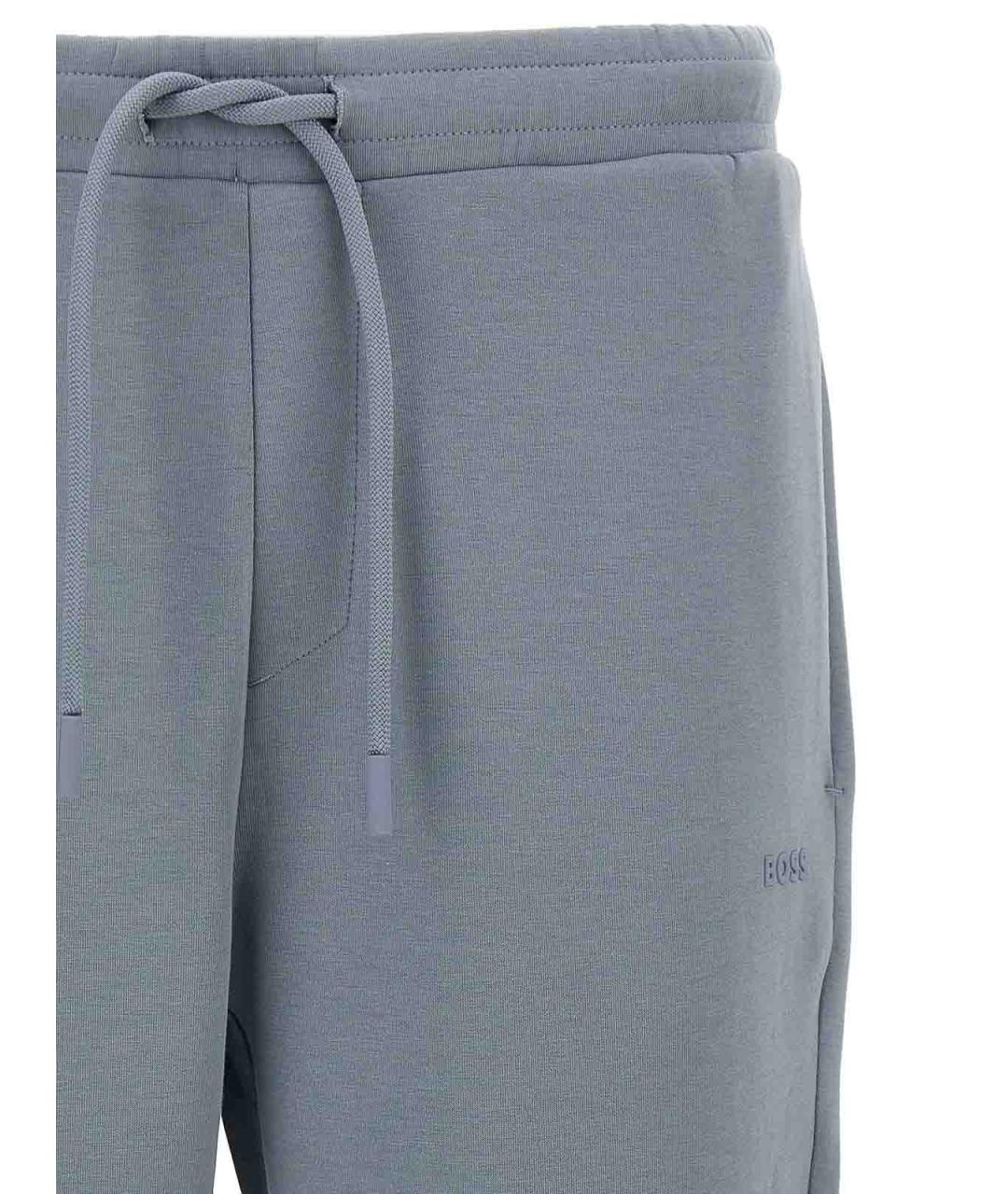 HUGO BOSS Серые хлопковые повседневные брюки, фото 3