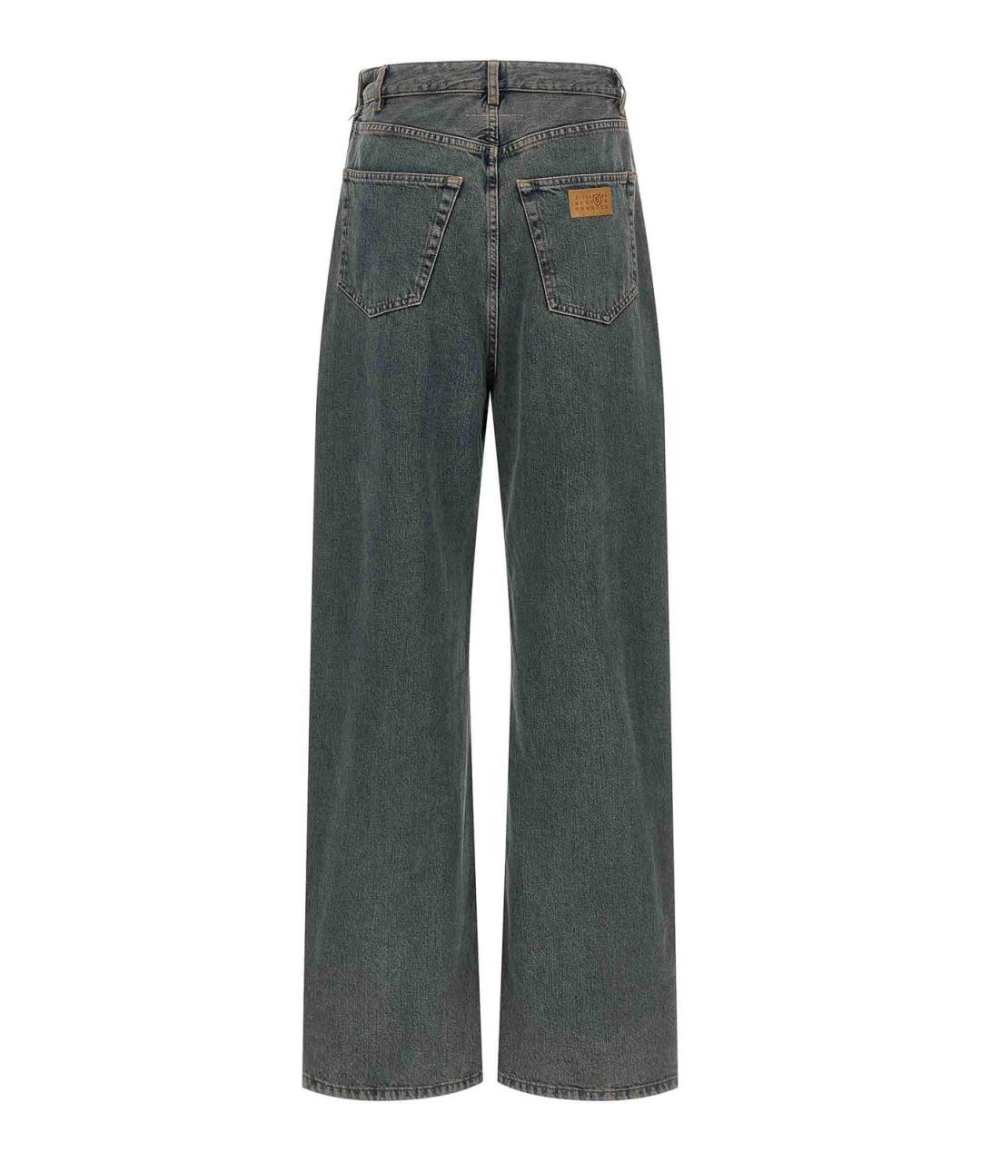 MM6 MAISON MARGIELA Серые хлопковые прямые джинсы, фото 2