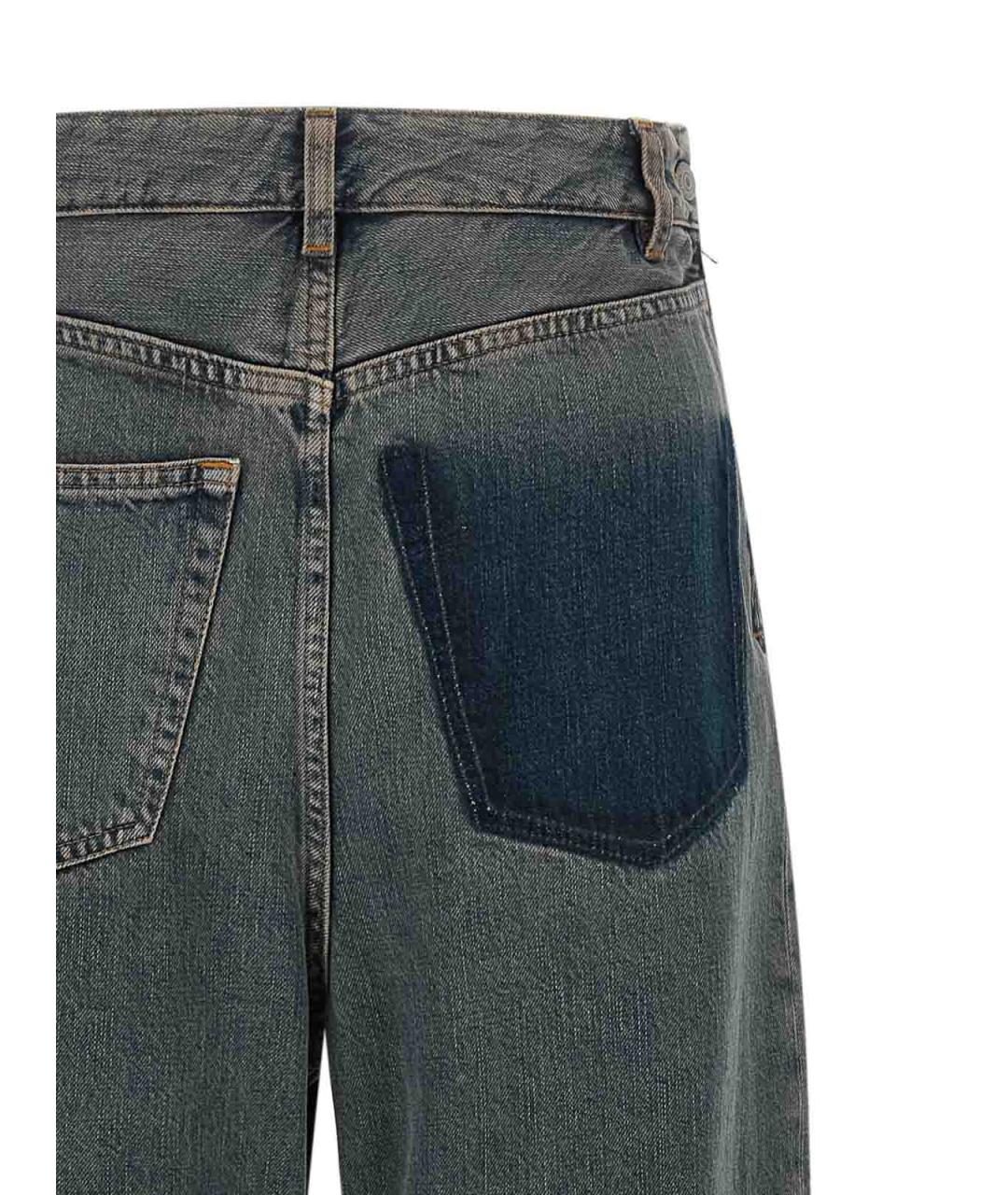 MM6 MAISON MARGIELA Серые хлопковые прямые джинсы, фото 3