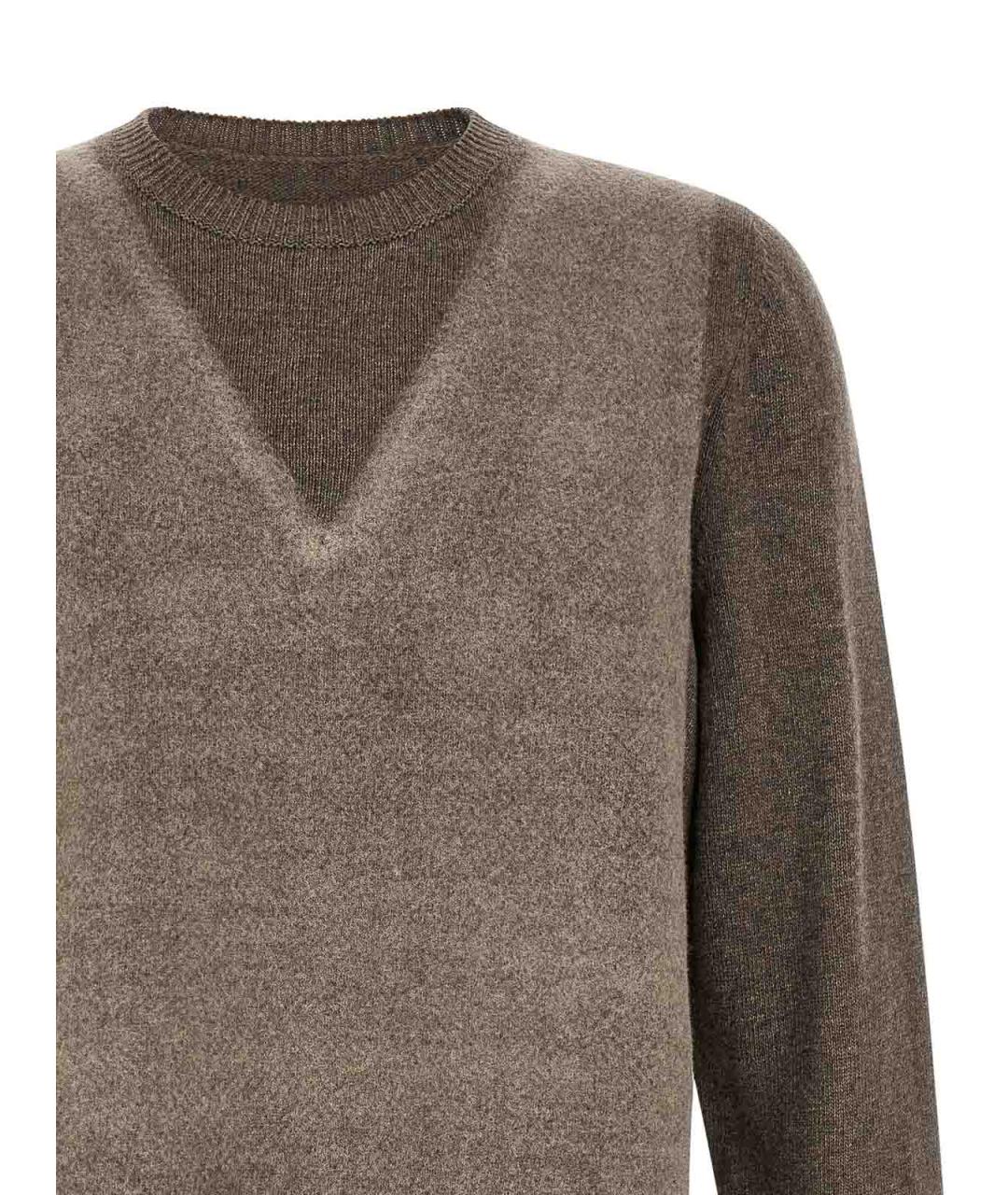MAISON MARGIELA Коричневый джемпер / свитер, фото 3