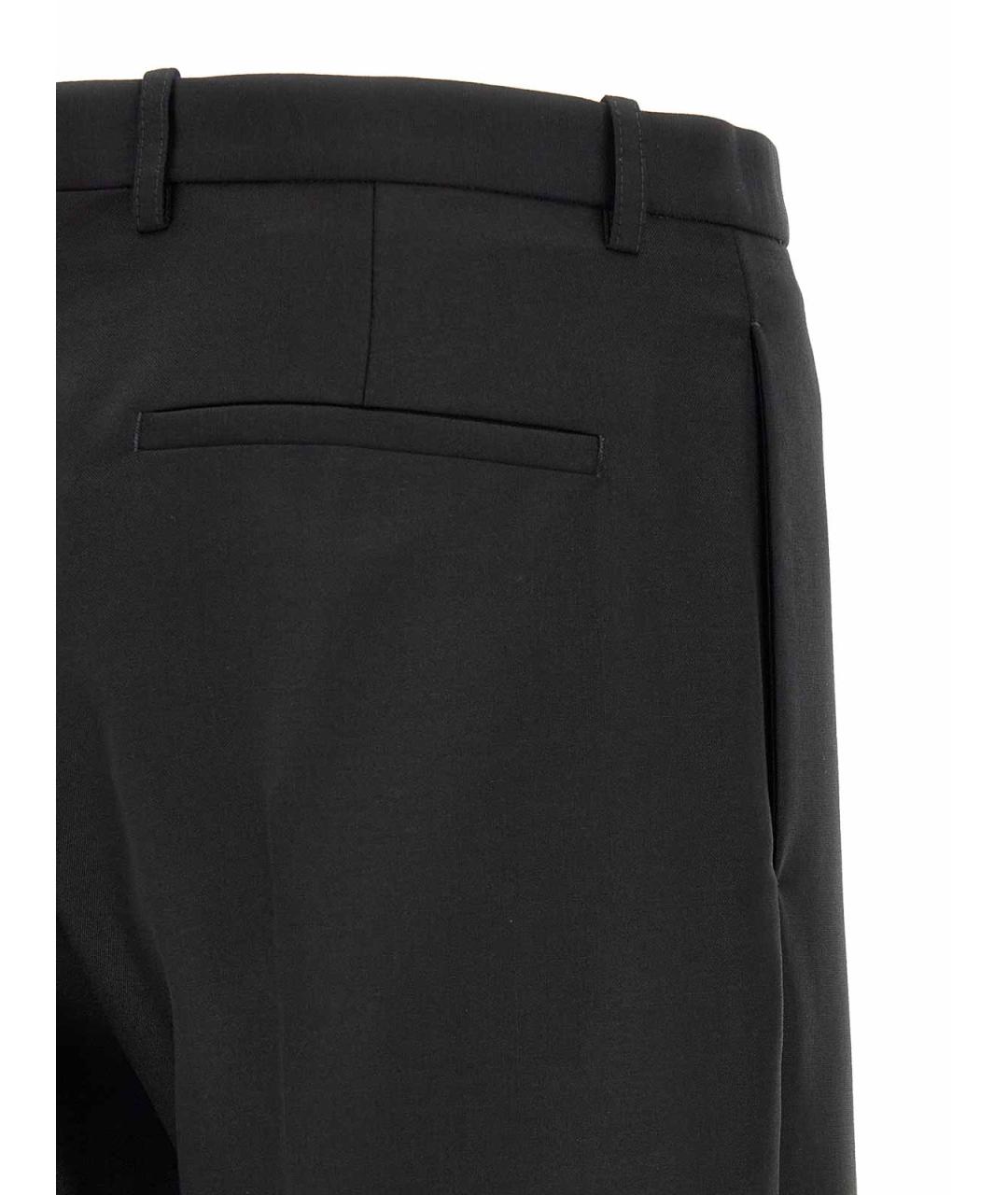 JIL SANDER Черные шерстяные повседневные брюки, фото 4