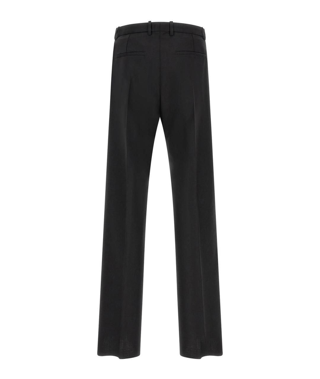 JIL SANDER Черные шерстяные повседневные брюки, фото 2