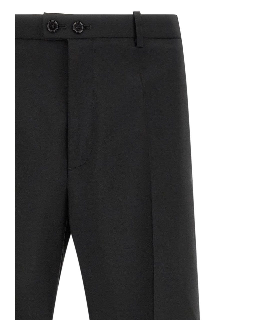JIL SANDER Черные шерстяные повседневные брюки, фото 3