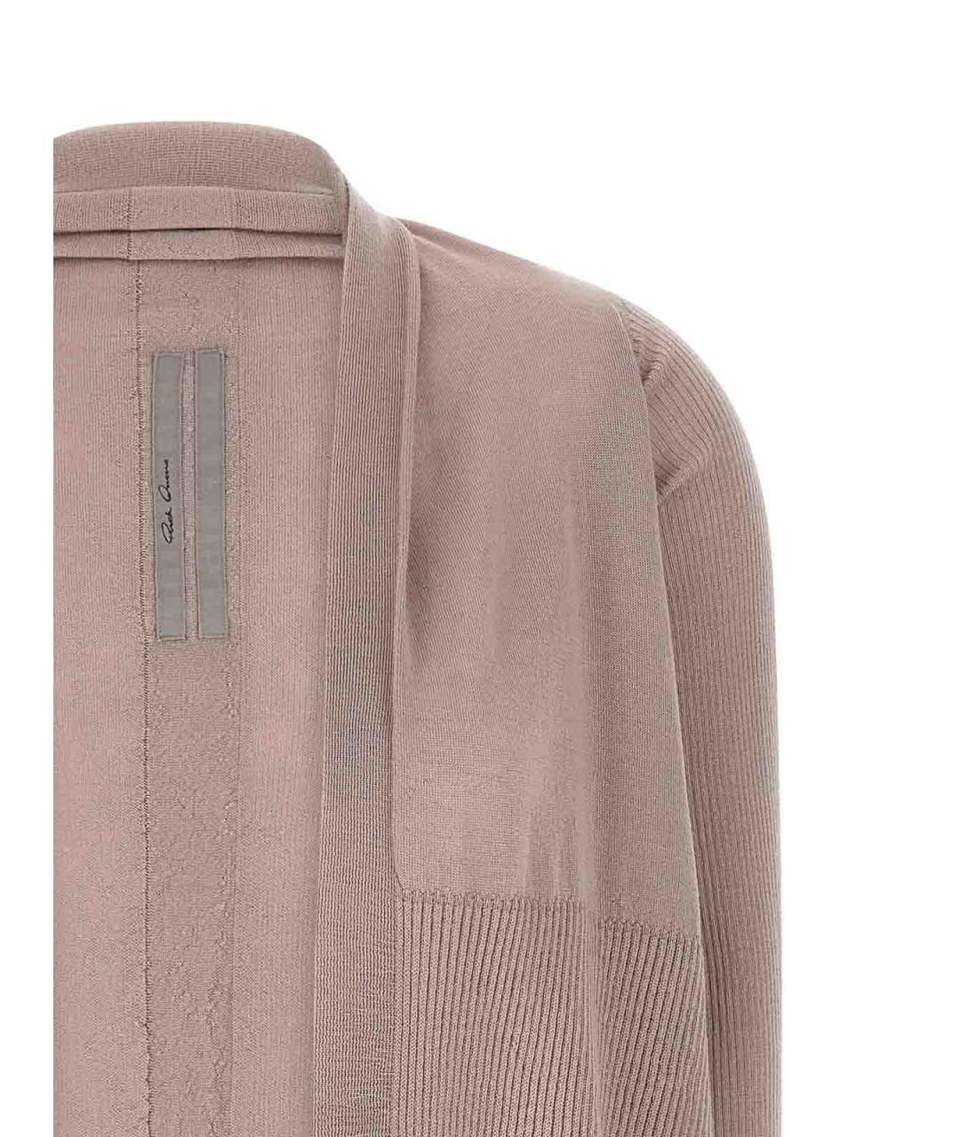 RICK OWENS Розовый хлопковый кардиган, фото 3