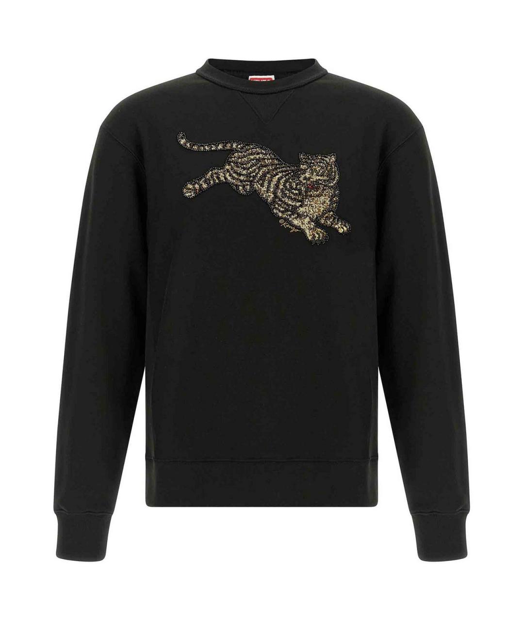 KENZO Черный хлопковый джемпер / свитер, фото 1
