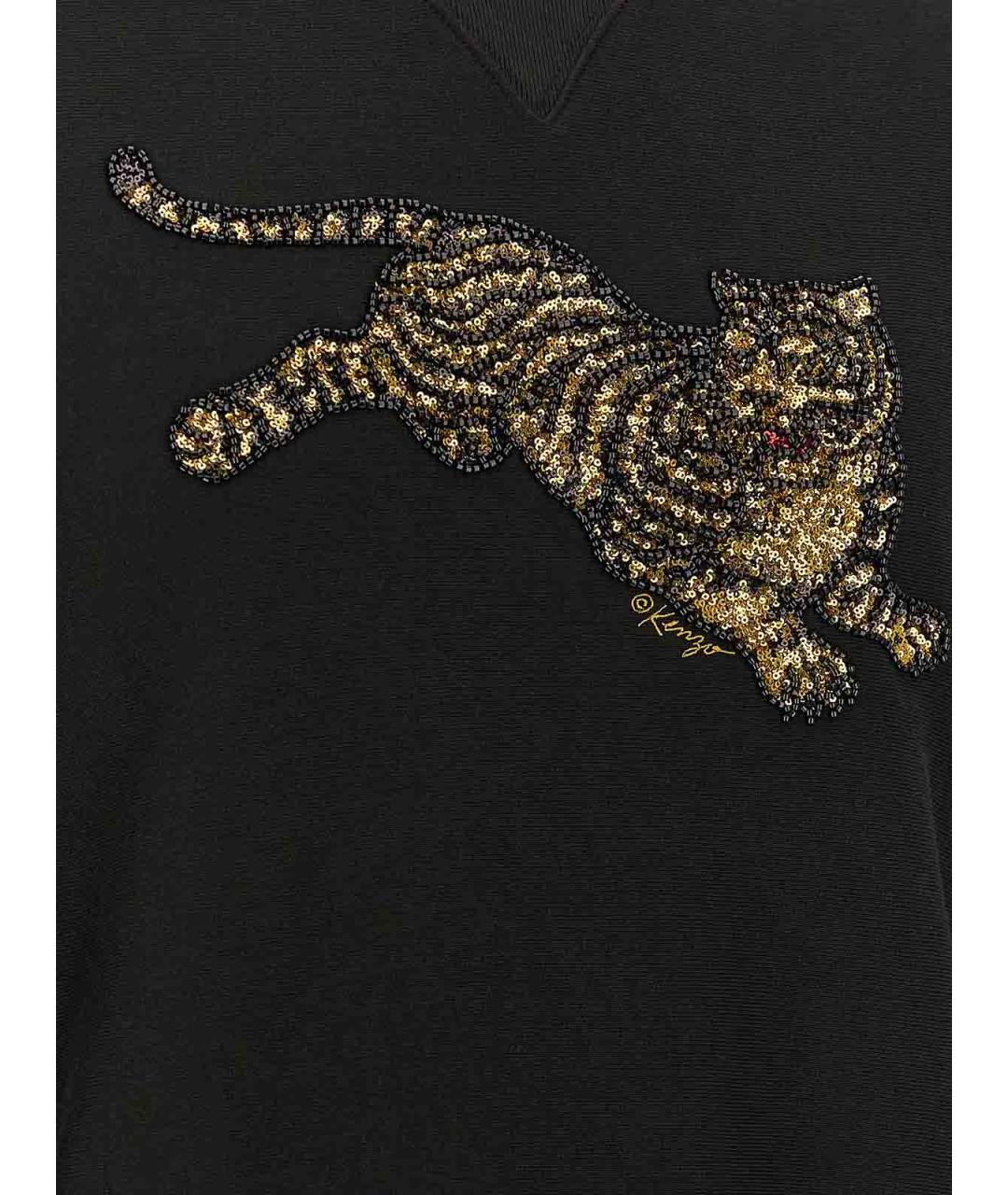 KENZO Черный хлопковый джемпер / свитер, фото 4