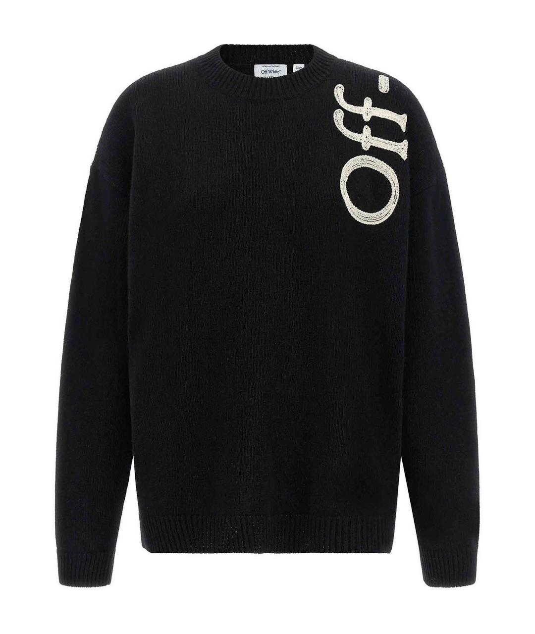 OFF-WHITE Черный шерстяной джемпер / свитер, фото 1