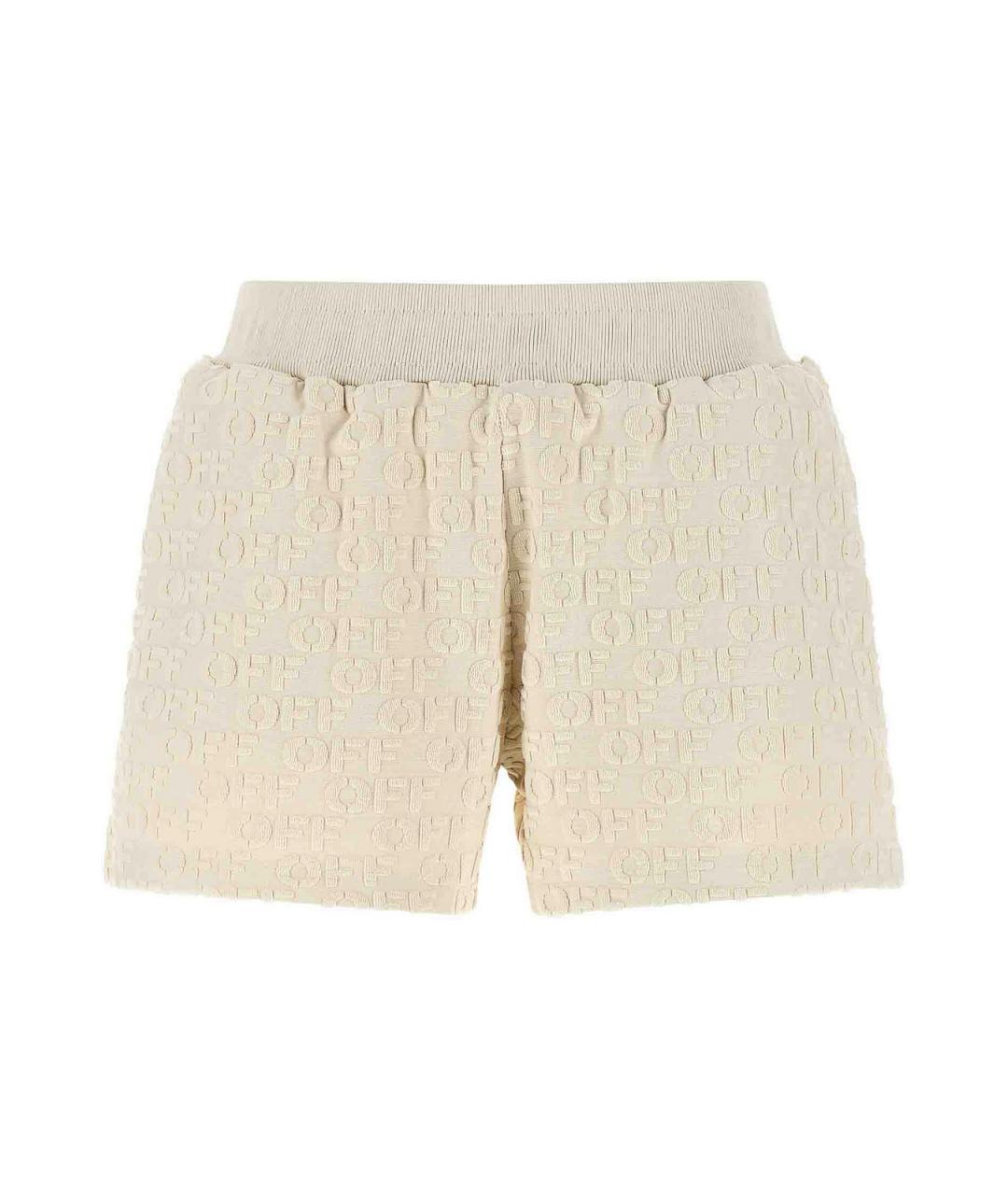 OFF-WHITE Бежевые хлопковые шорты, фото 1