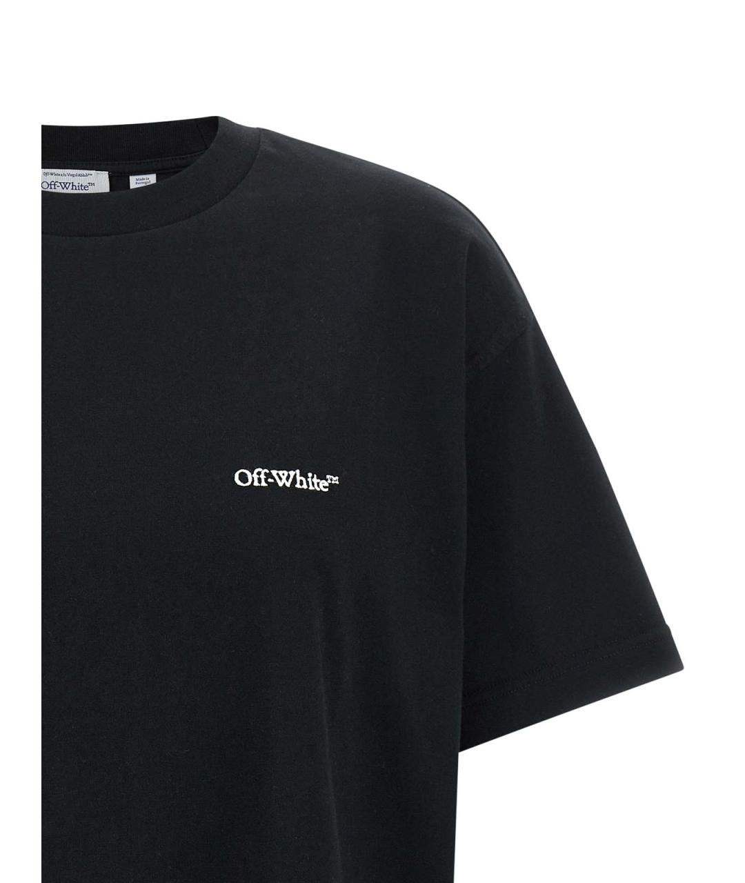 OFF-WHITE Черная хлопковая футболка, фото 3