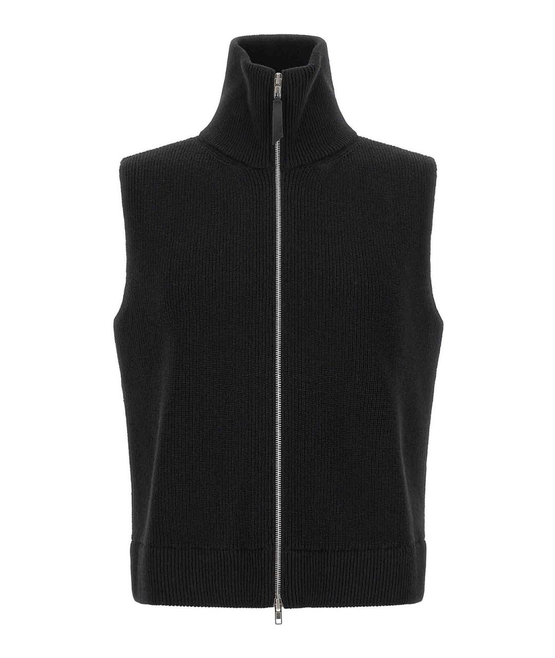 MAISON MARGIELA Черная хлопковая жилетка, фото 1