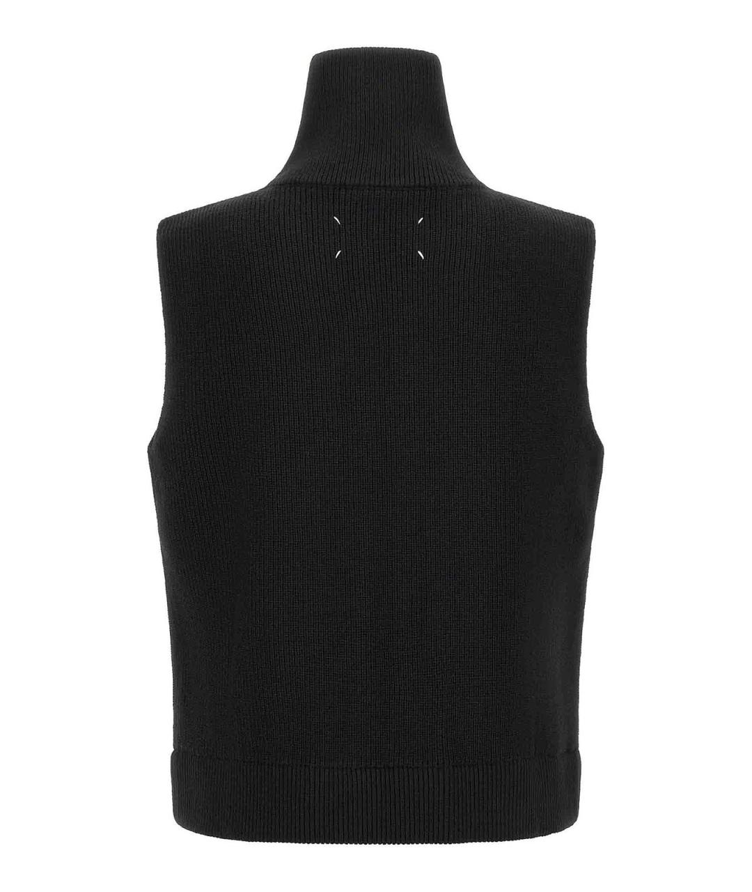 MAISON MARGIELA Черная хлопковая жилетка, фото 2