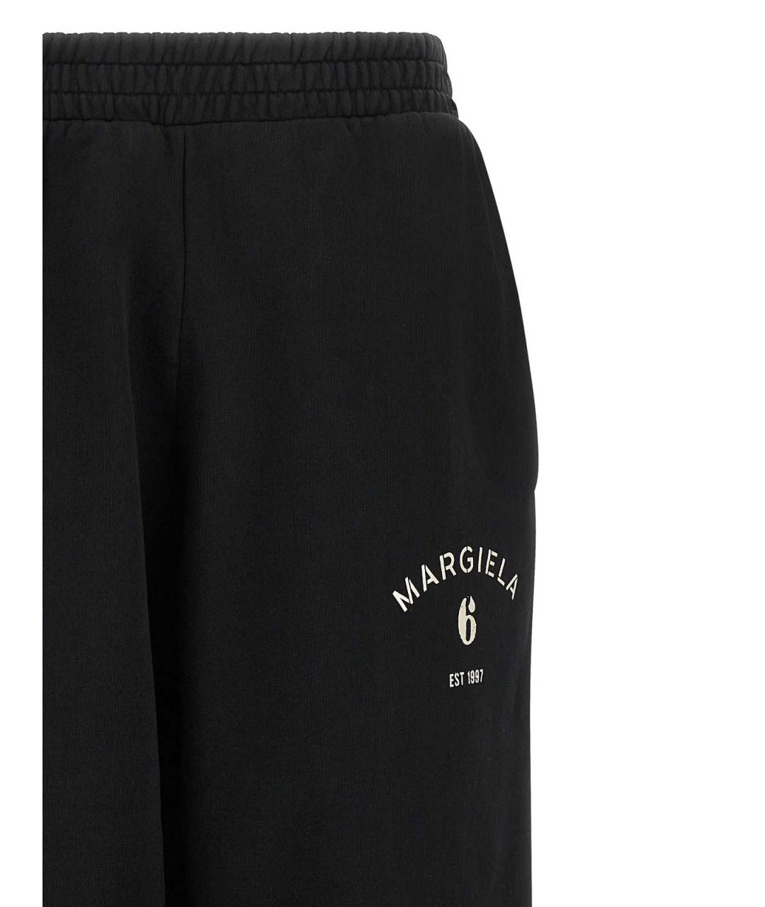 MM6 MAISON MARGIELA Черные хлопковые спортивные брюки и шорты, фото 3