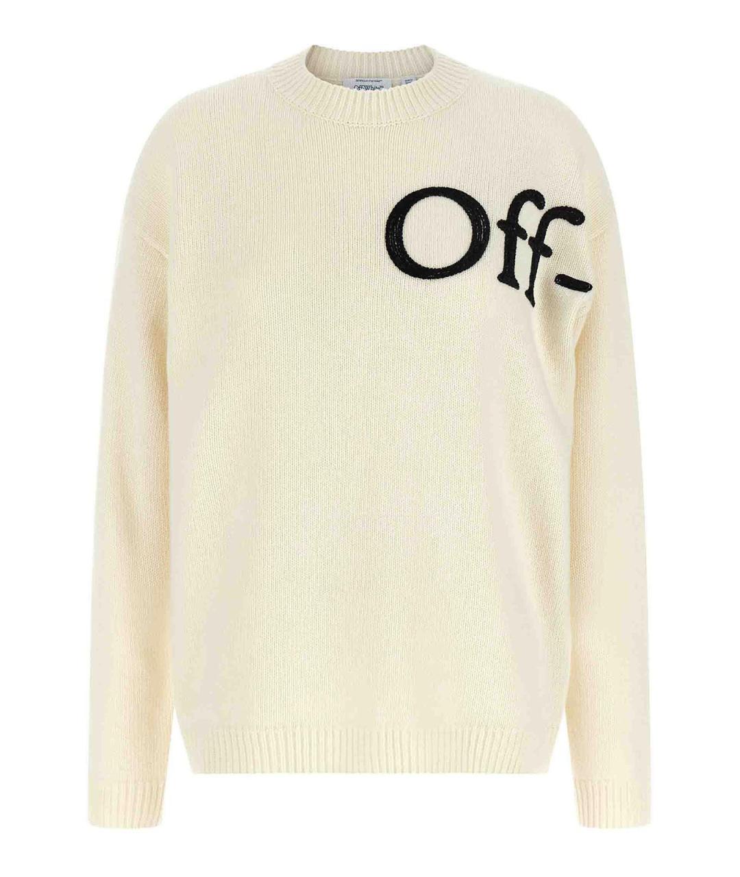 OFF-WHITE Белый шерстяной джемпер / свитер, фото 1