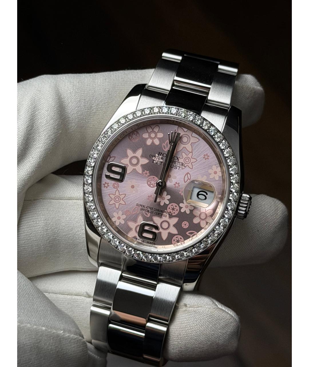 ROLEX Розовые часы, фото 2