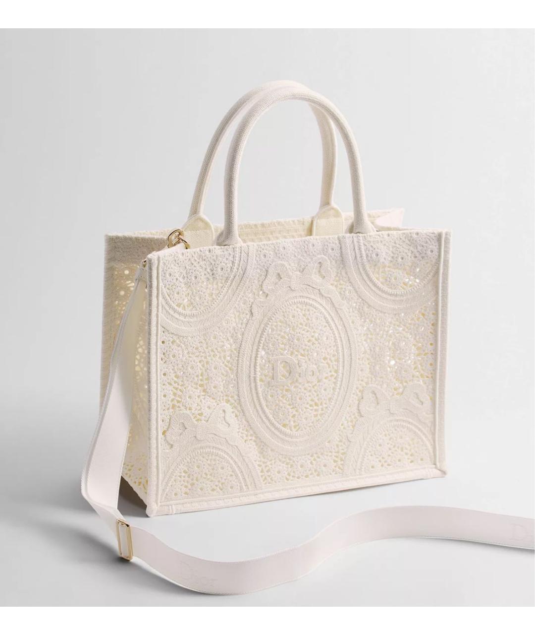 CHRISTIAN DIOR Белая сумка тоут, фото 2