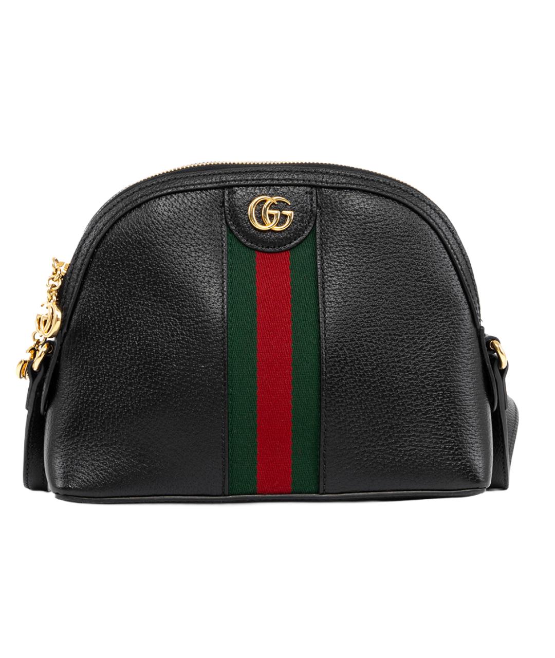 GUCCI Черная кожаная поясная сумка, фото 1