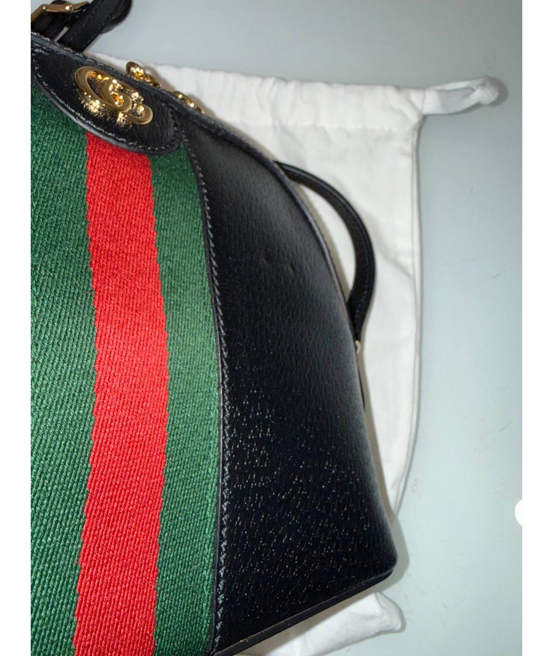 GUCCI Черная кожаная поясная сумка, фото 9