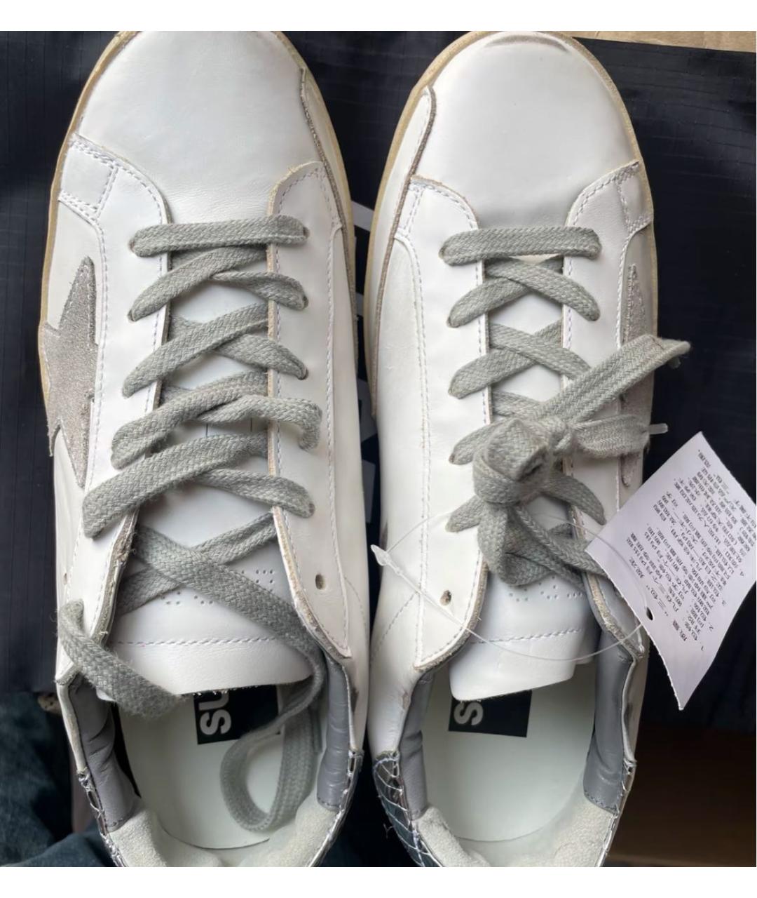 GOLDEN GOOSE Белые кожаные кеды, фото 8