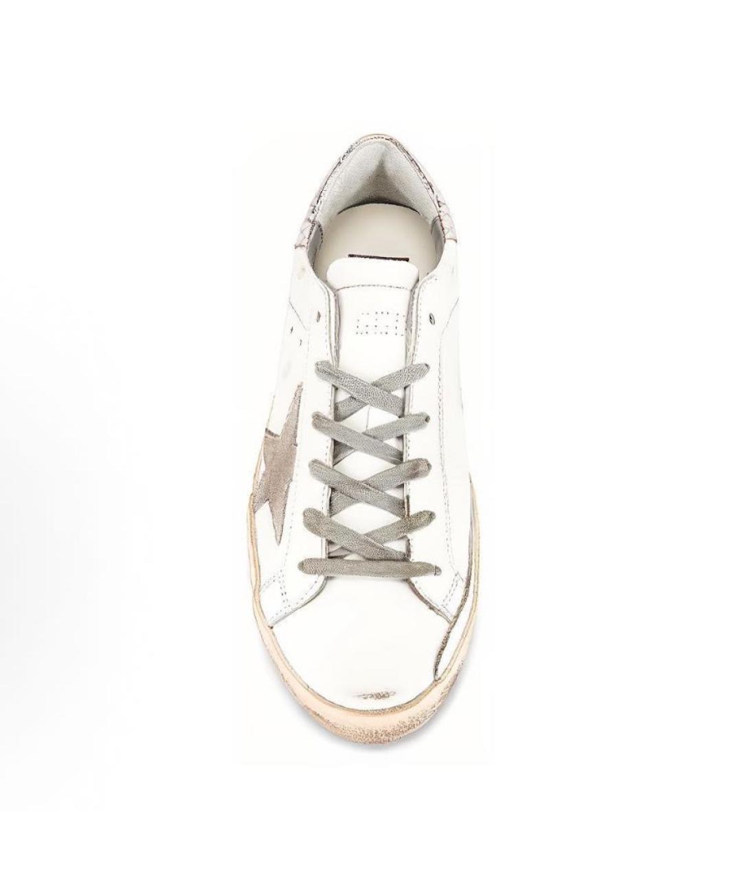 GOLDEN GOOSE Белые кожаные кеды, фото 3