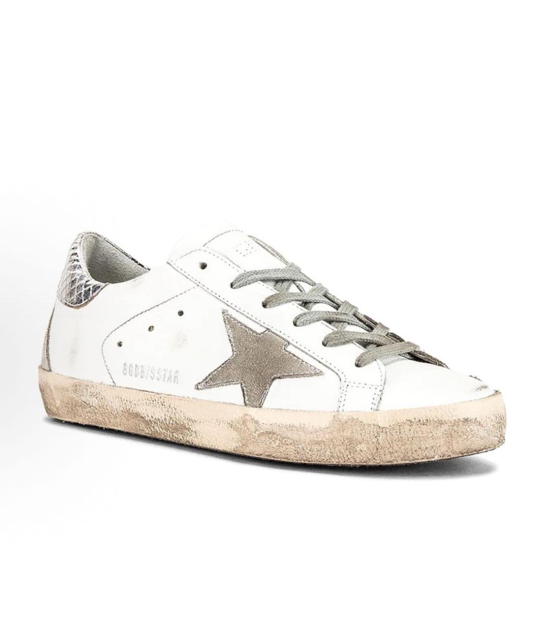 GOLDEN GOOSE Белые кожаные кеды, фото 2