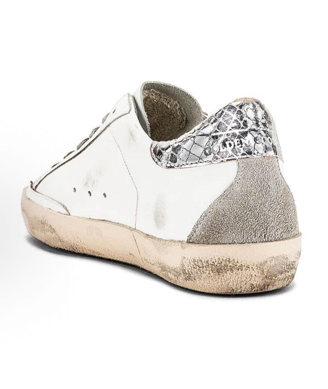 GOLDEN GOOSE Белые кожаные кеды, фото 4