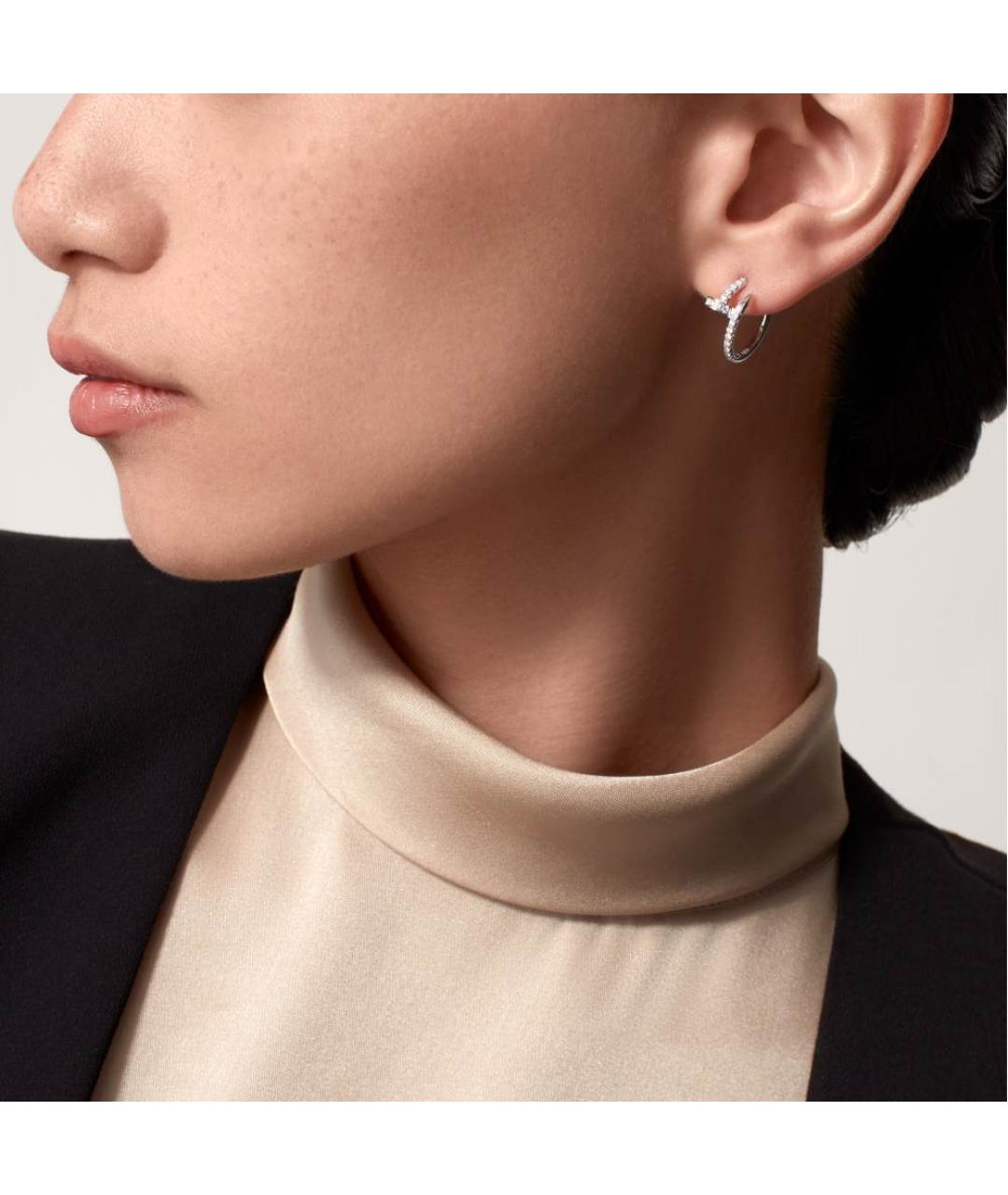 CARTIER Серебряные серьги из белого золота, фото 2