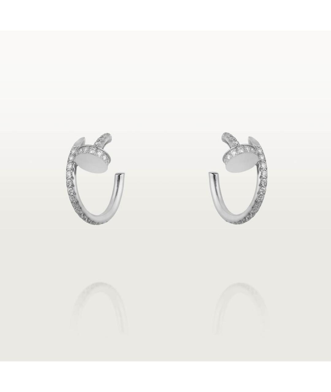 CARTIER Серебряные серьги из белого золота, фото 4