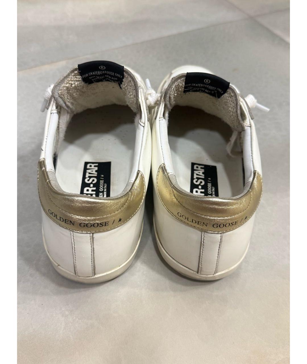 GOLDEN GOOSE Бежевые кожаные кеды, фото 3