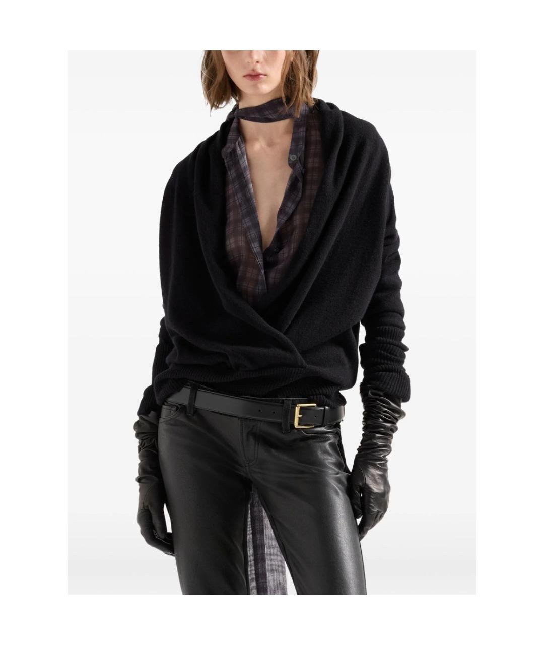 7 FOR ALL MANKIND Черный кашемировый джемпер / свитер, фото 3