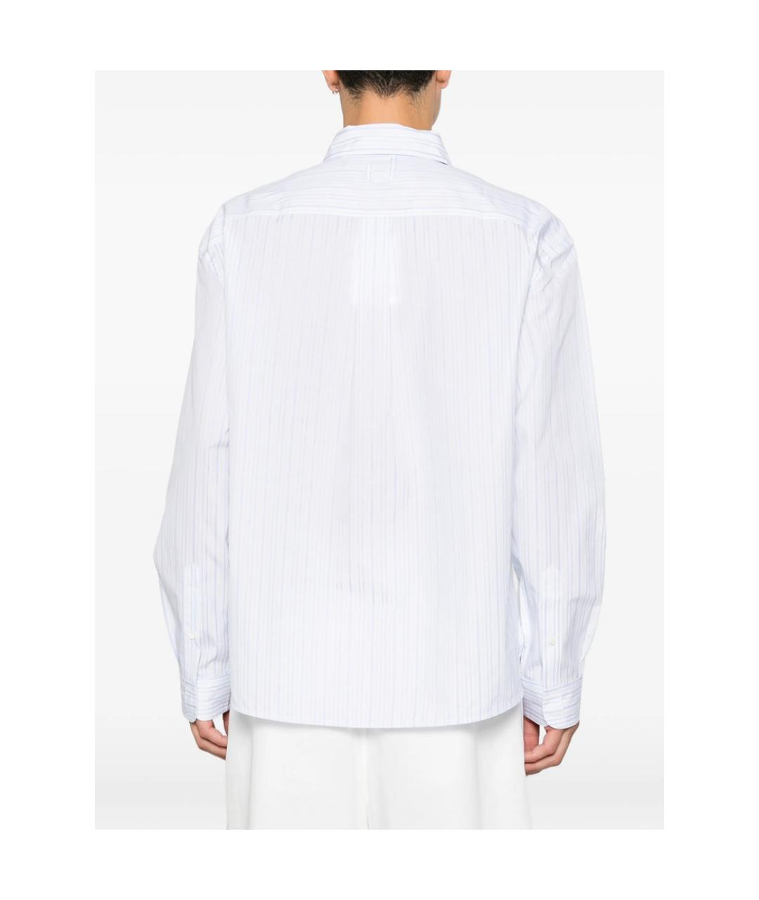 JACQUEMUS Белая хлопковая классическая рубашка, фото 4