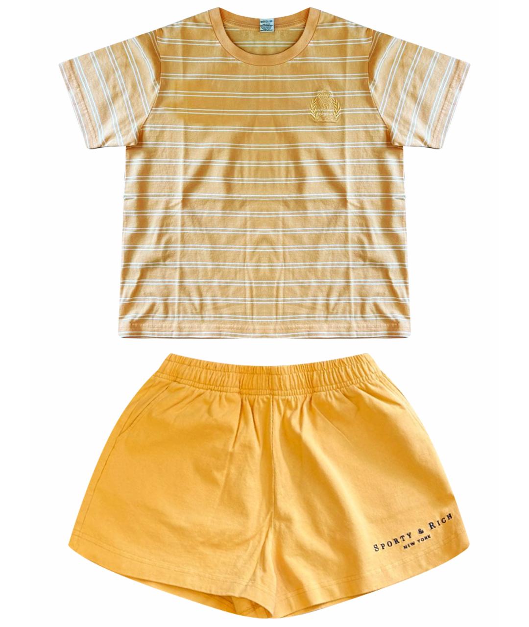 SPORTY AND RICH Желтый хлопковый костюм с брюками, фото 1