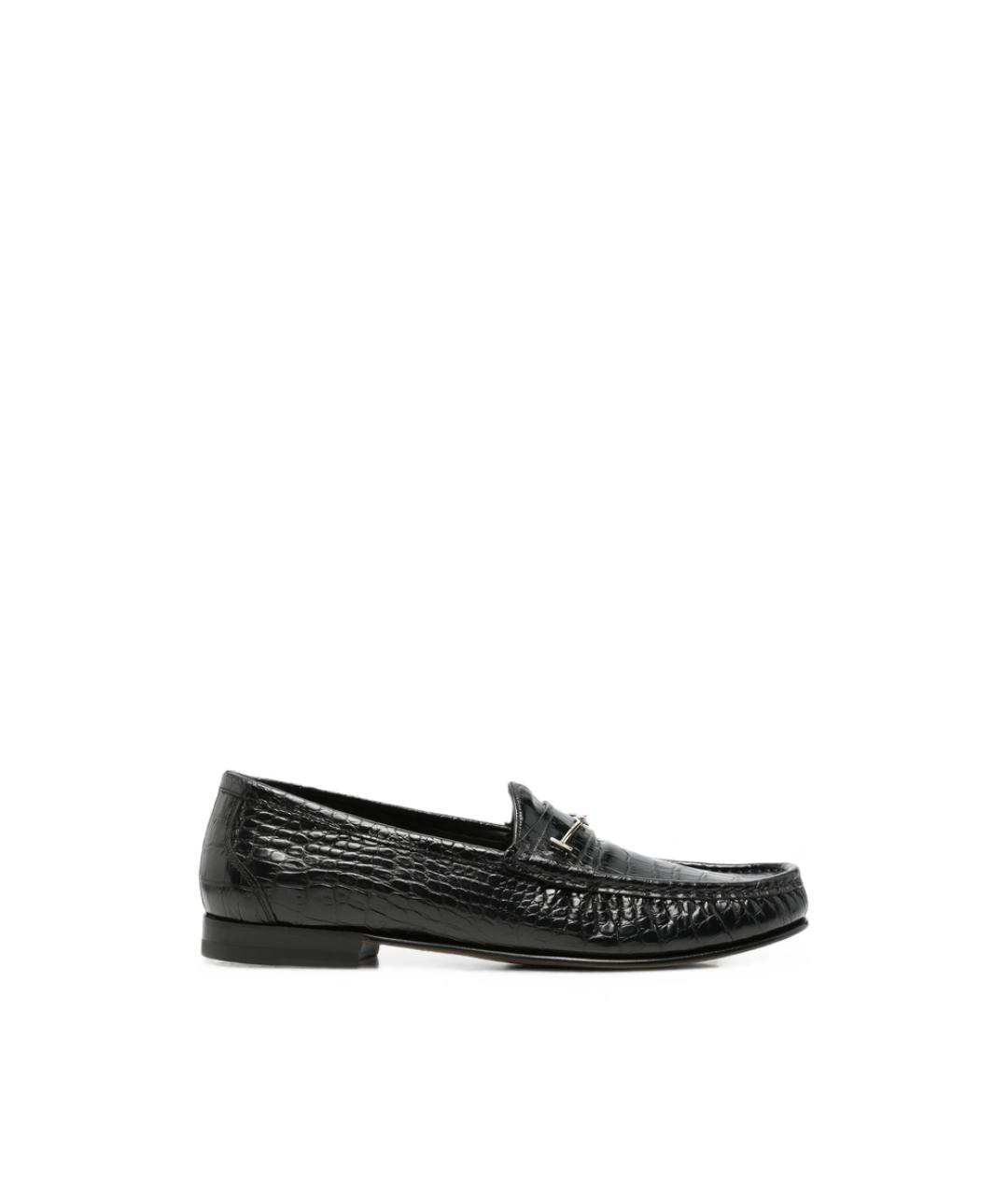 TOM FORD Черные кожаные лоферы, фото 1