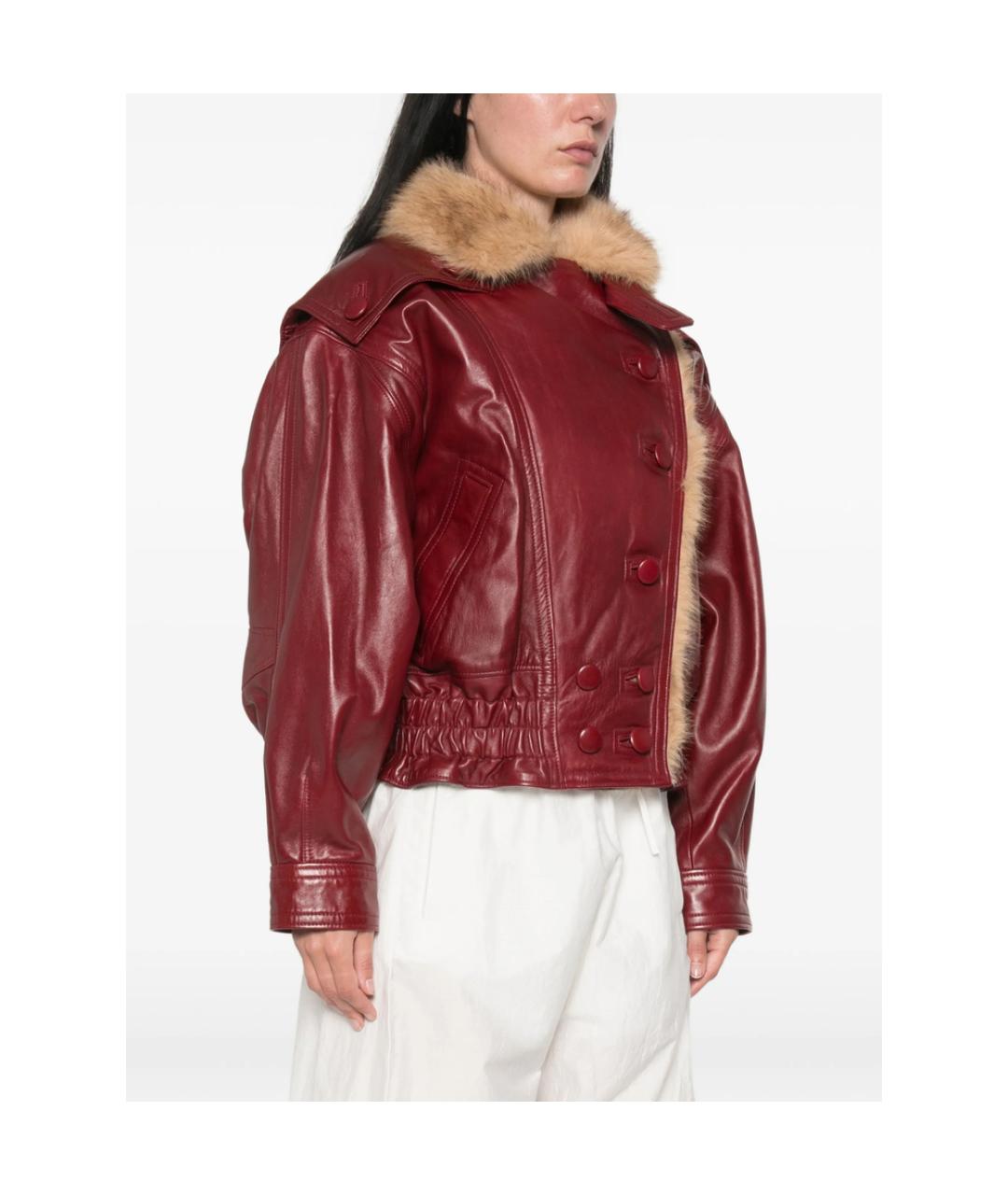 ISABEL MARANT Красная кожаная куртка, фото 4