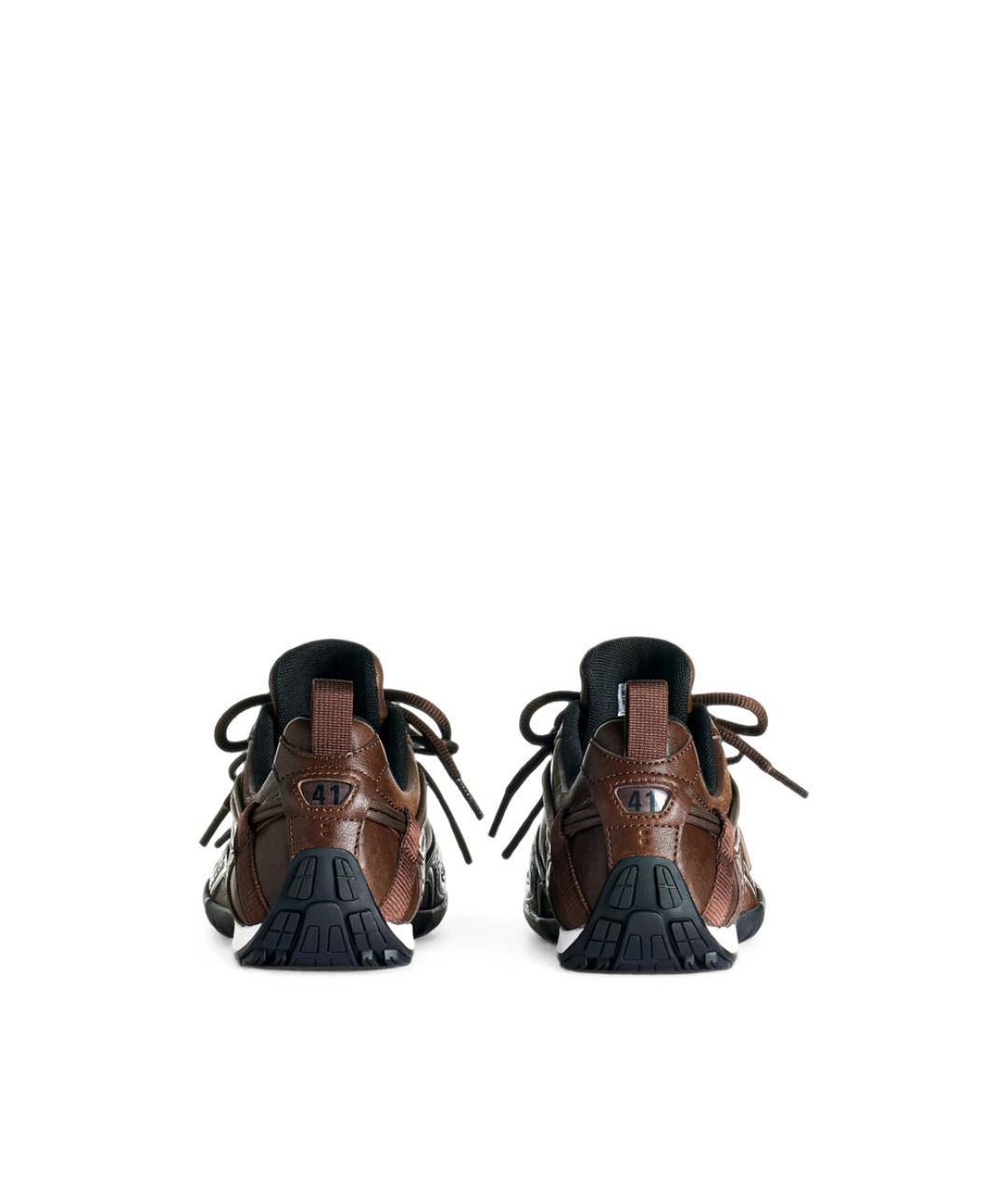 BALENCIAGA Коричневые низкие кроссовки / кеды, фото 3