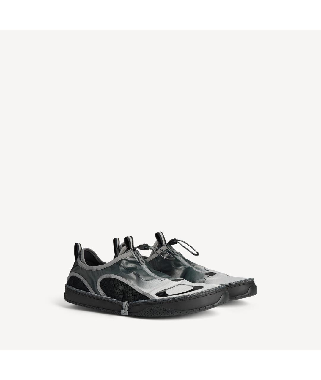 BALENCIAGA Черные низкие кроссовки / кеды, фото 2
