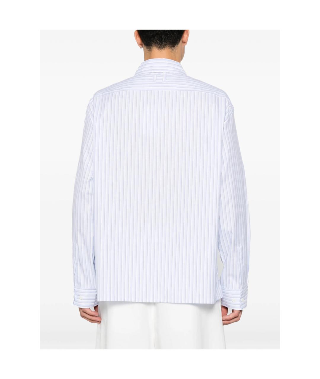 JACQUEMUS Белая хлопковая классическая рубашка, фото 3