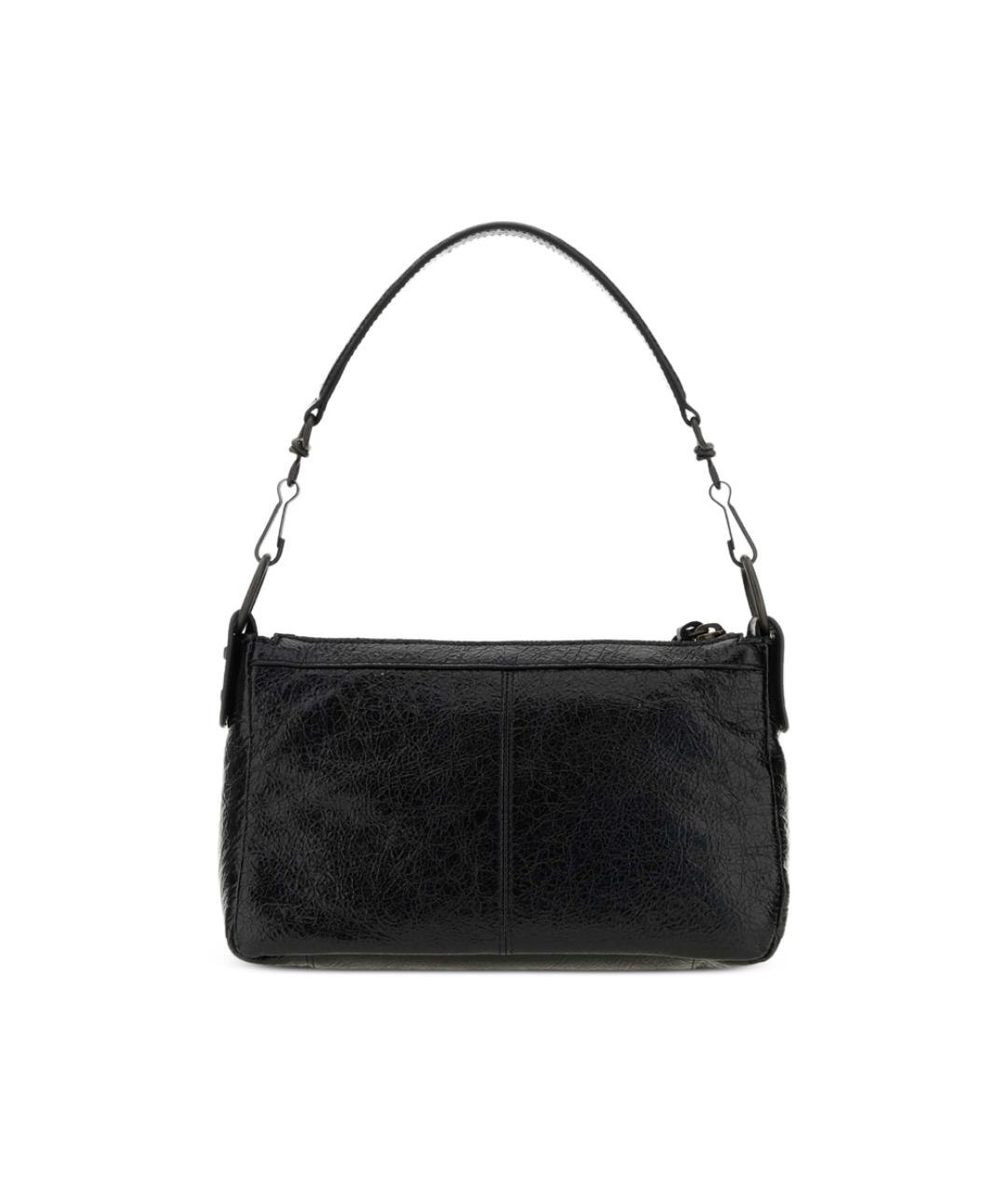 BALENCIAGA Черная кожаная сумка через плечо, фото 2